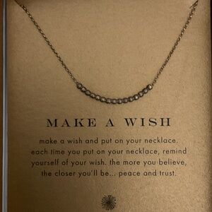 Dogeared make a wish necklace, 14k filled tarnished. ASIS